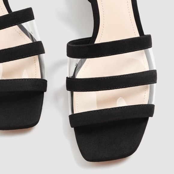 🚫SOLD🚫 Mango Breathable PVC Clear Panel Sandals Size 8.5 - Picture 6 of 8